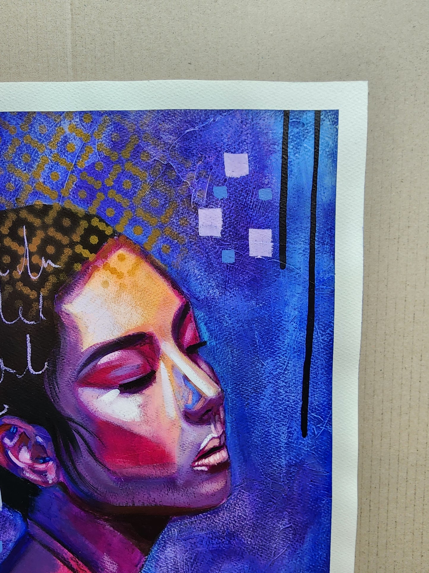 "Shine your light" Original Mixed Media Oil Painting