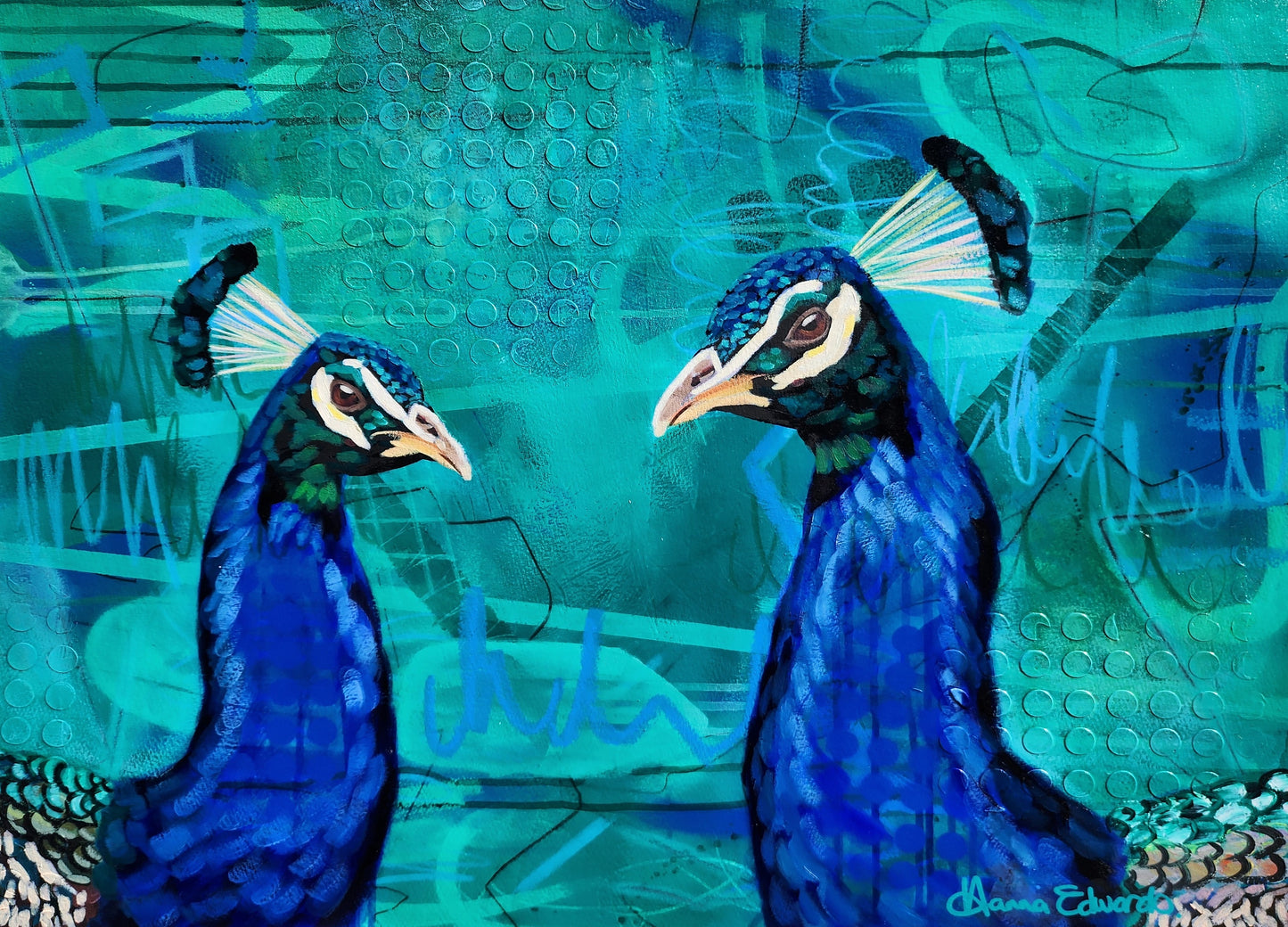 "Reflections" Original Mixed Media Oil Painting