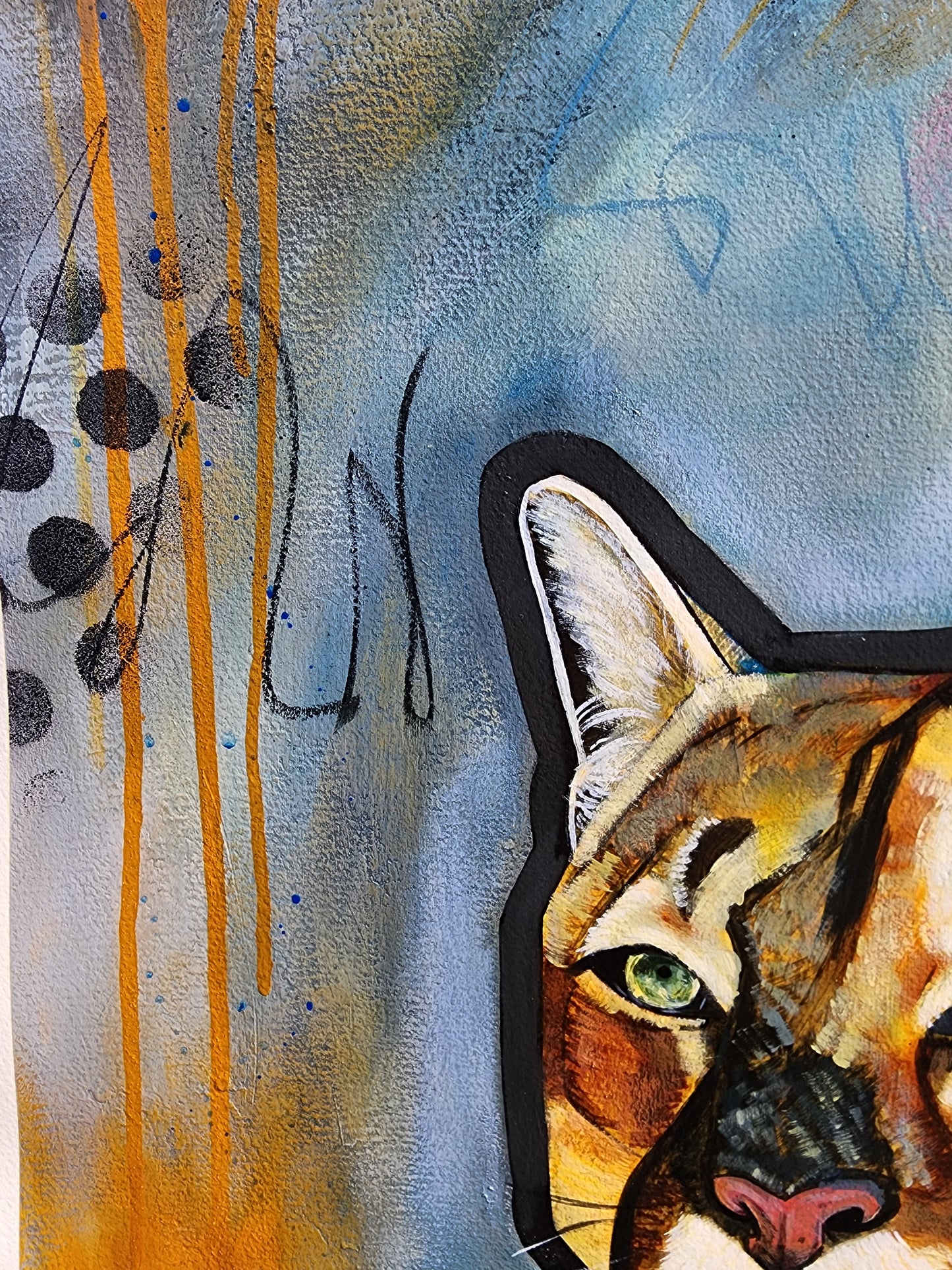 "The Observer" Original Mixed Media Oil Painting