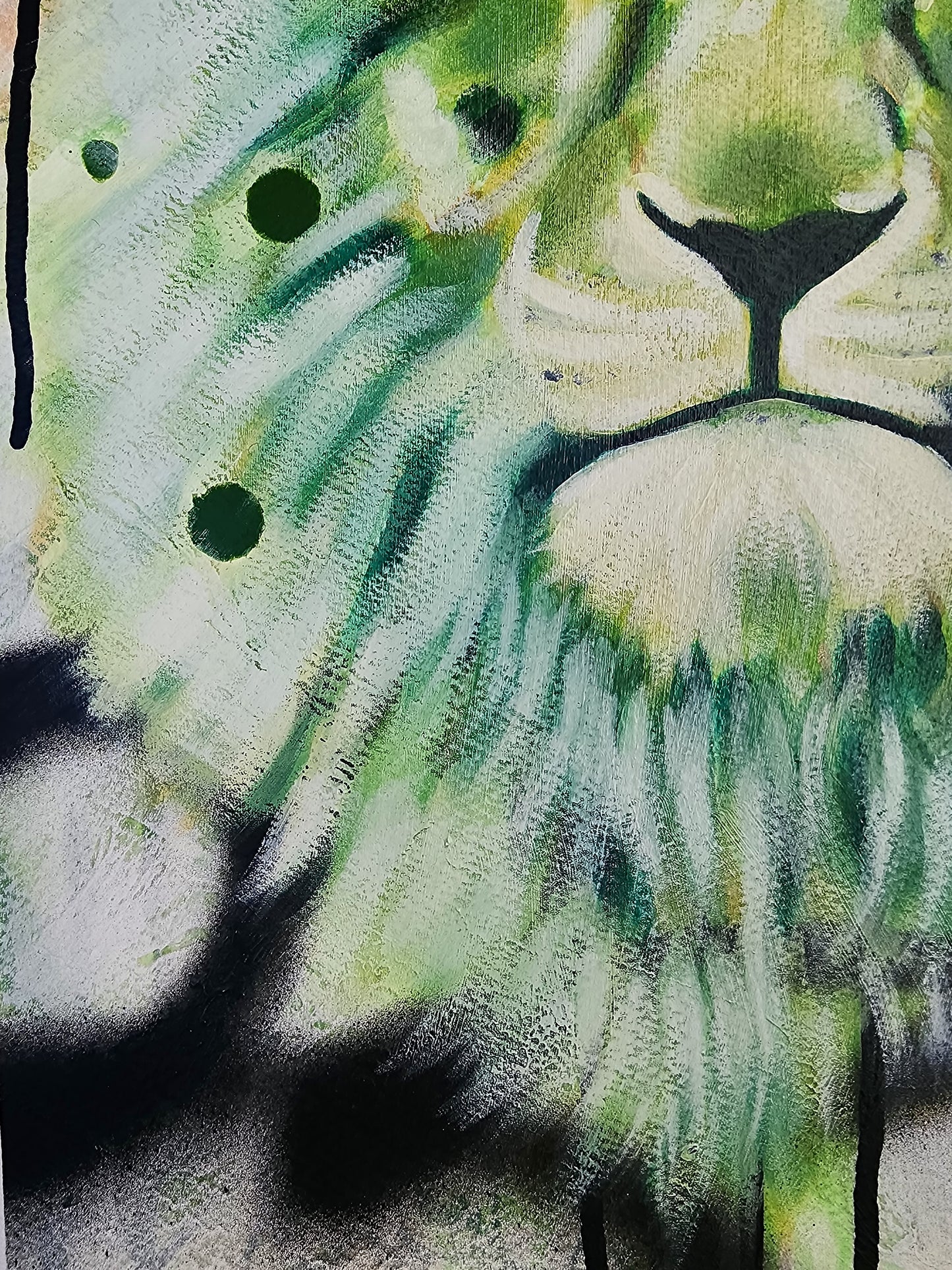 Upclose details of painting