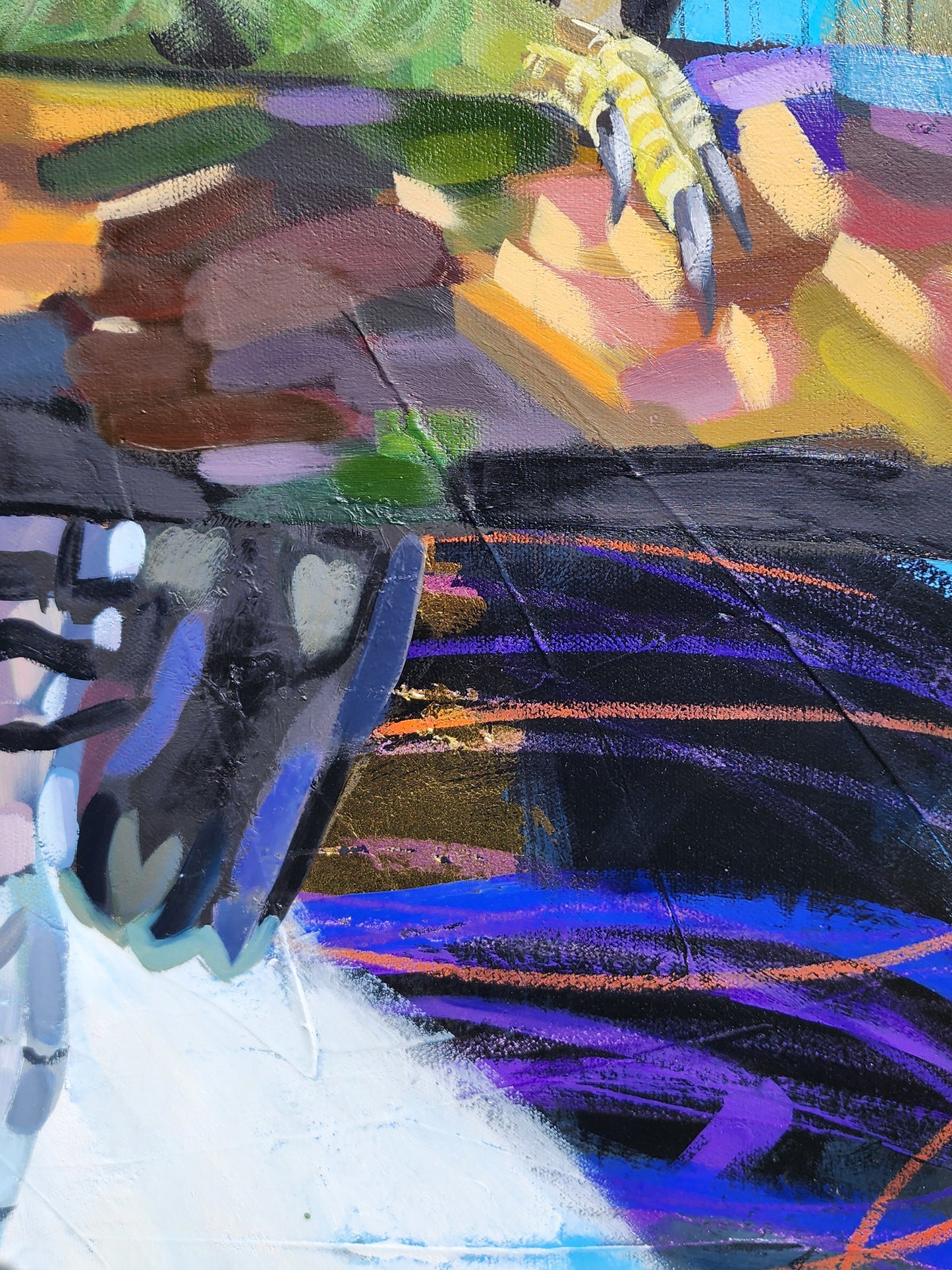 "Sparks Of Joy" Original Mixed Media Oil Painting
