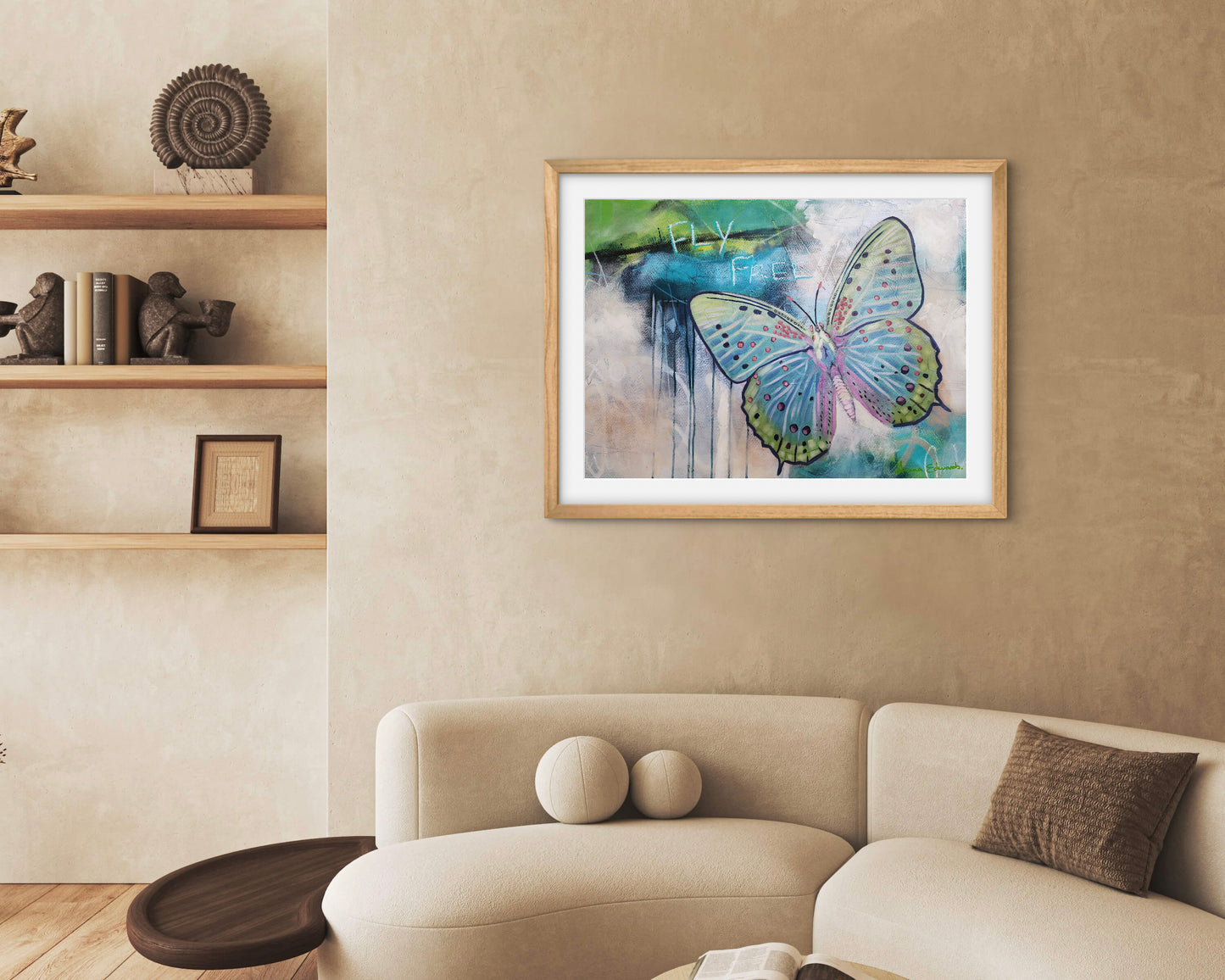 "Fly Free" Original Mixed Media Oil Painting