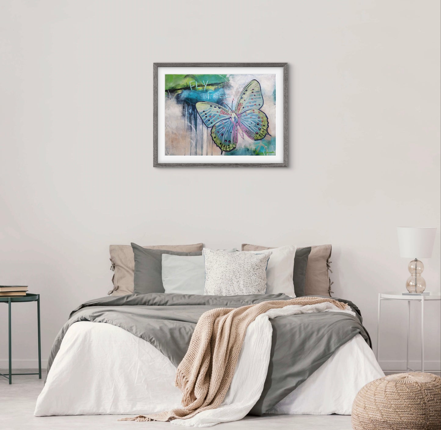 "Fly Free" Original Mixed Media Oil Painting