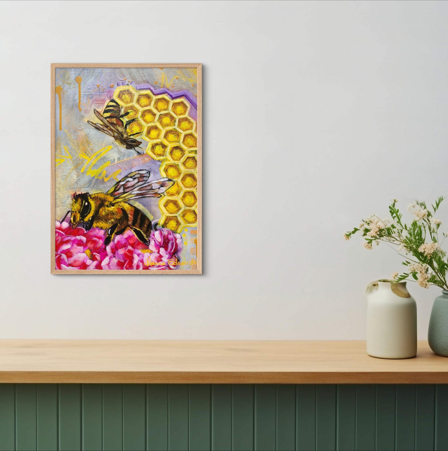 "Busy Bees" Canvas Reproduction Print