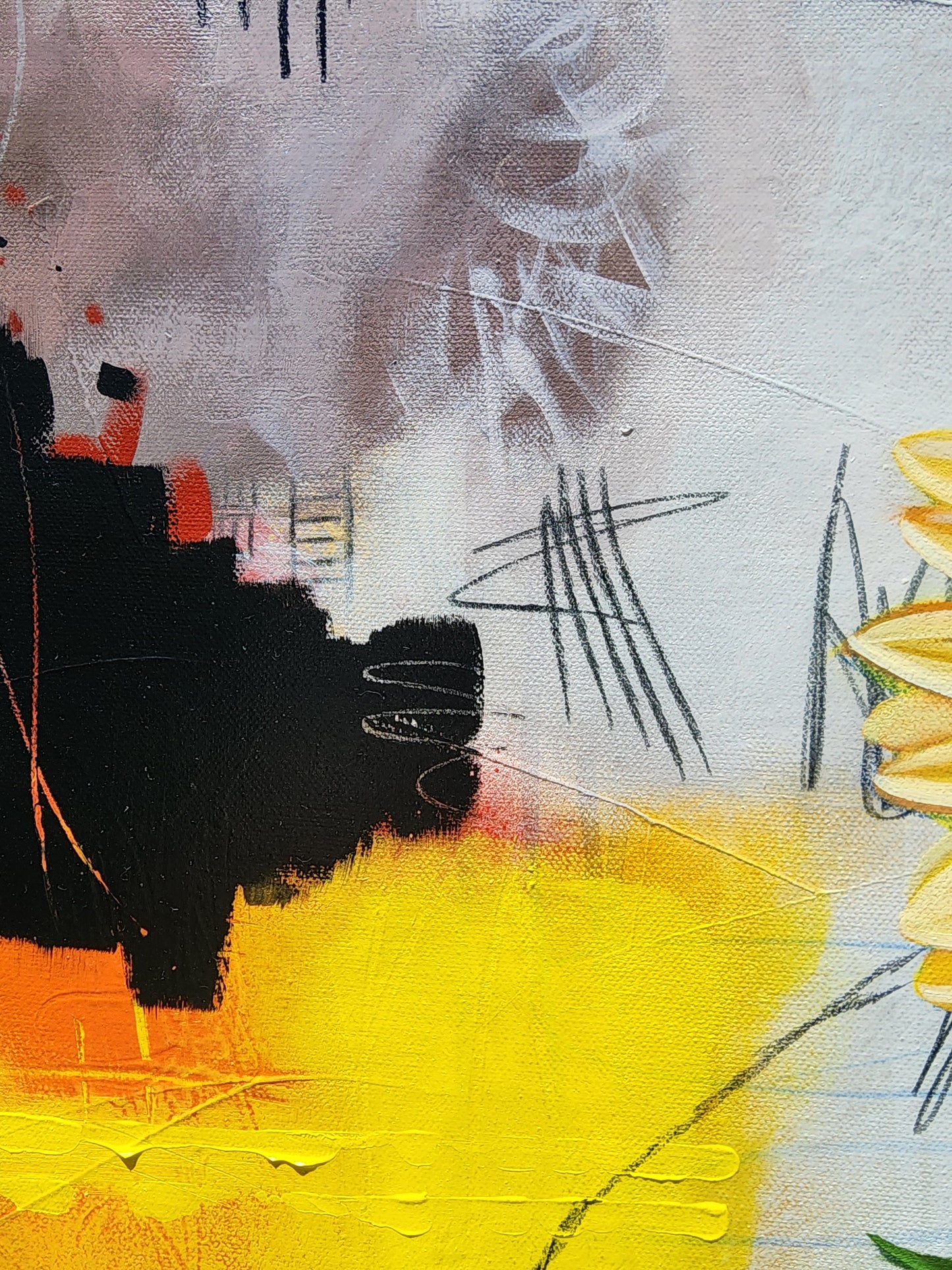 "Happy Days" Original Mixed Media Oil Painting