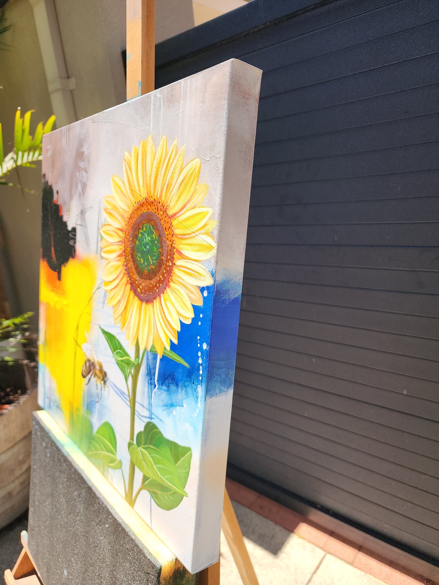 "Happy Days" Original Mixed Media Oil Painting