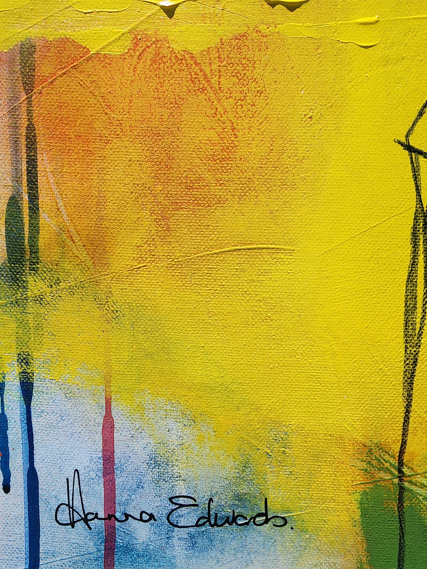"Happy Days" Original Mixed Media Oil Painting