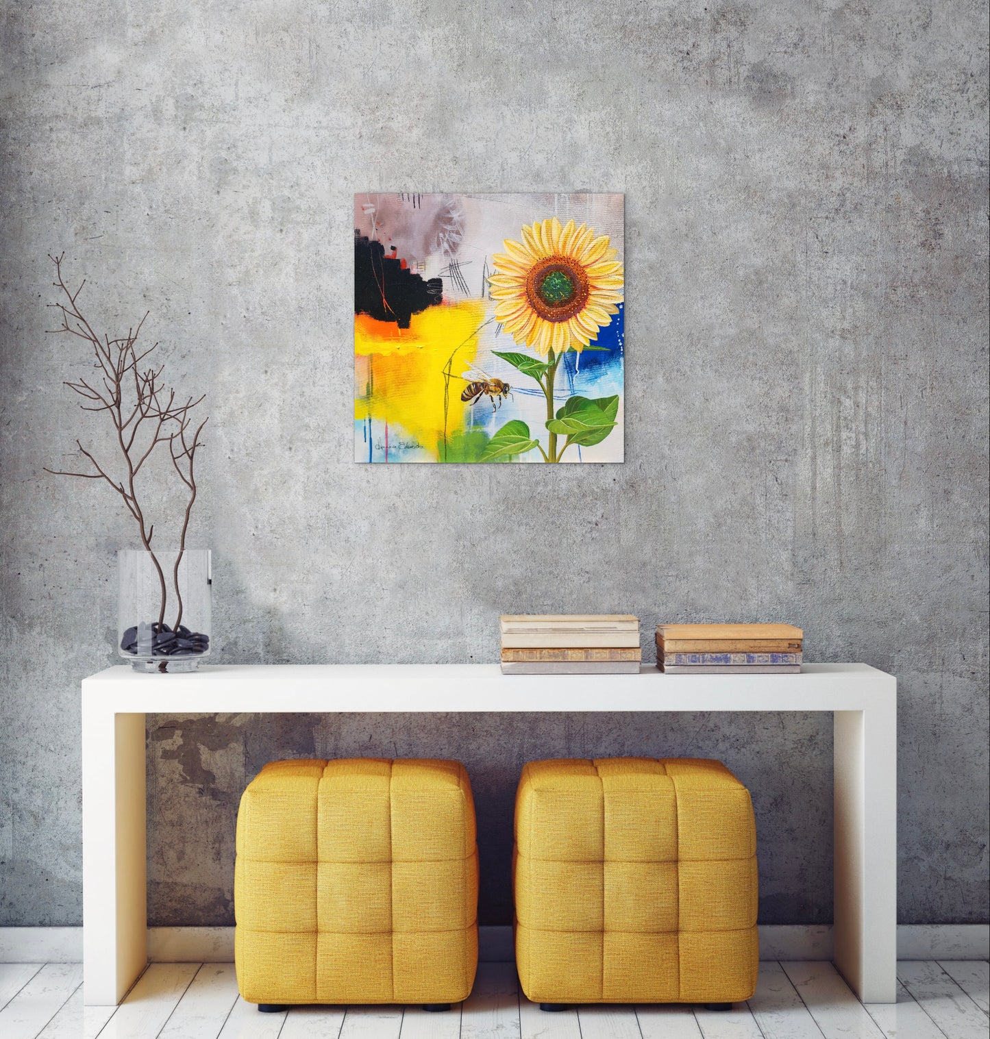 "Happy Days" Original Mixed Media Oil Painting