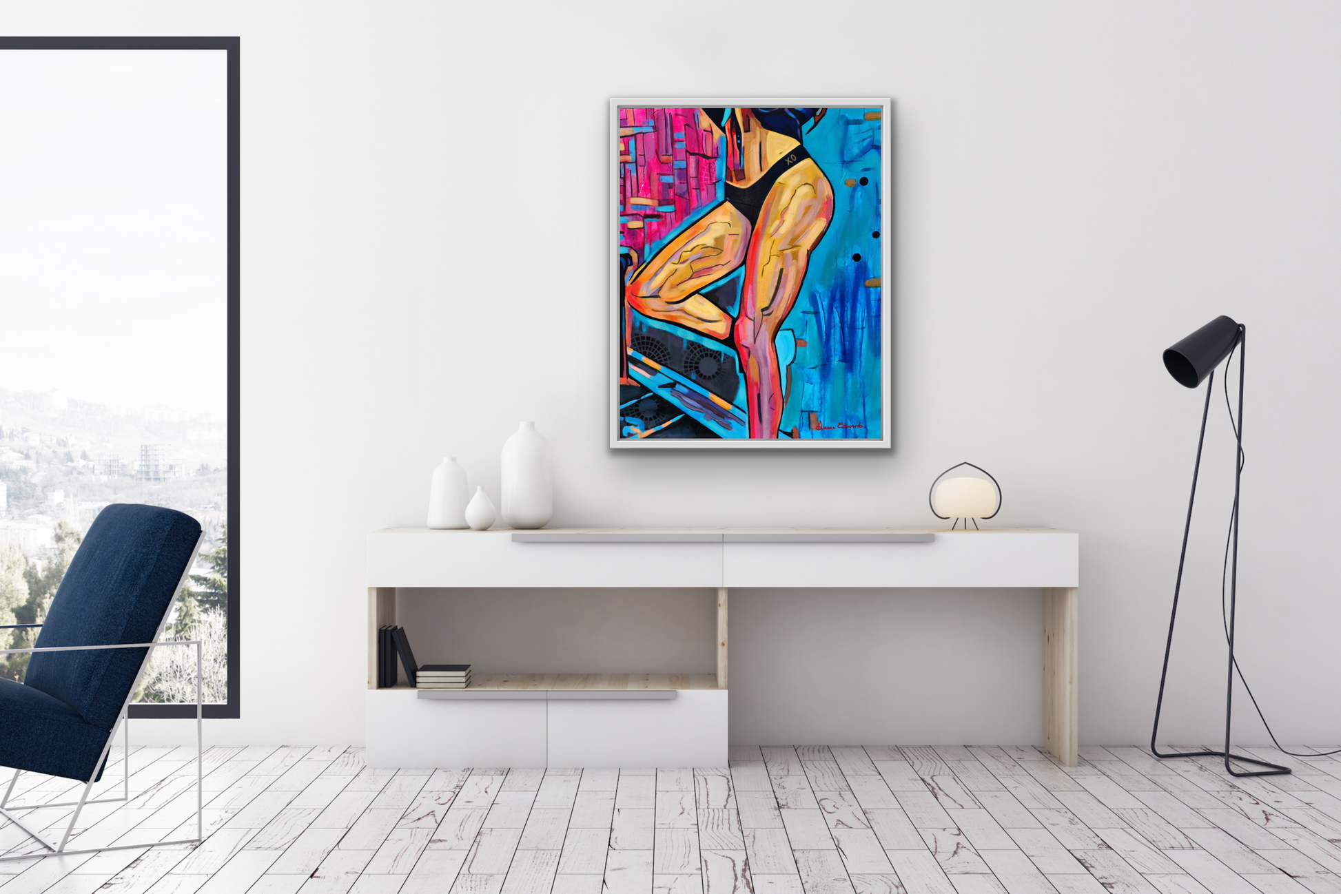 Womans waist and legs styled scene