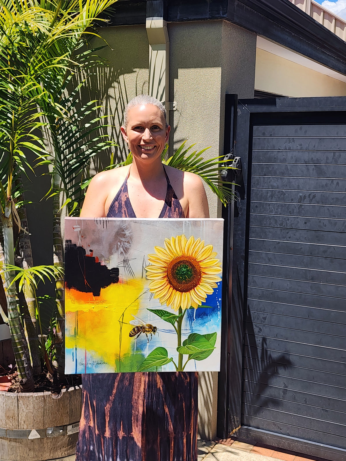 "Happy Days" Original Mixed Media Oil Painting on Canvas