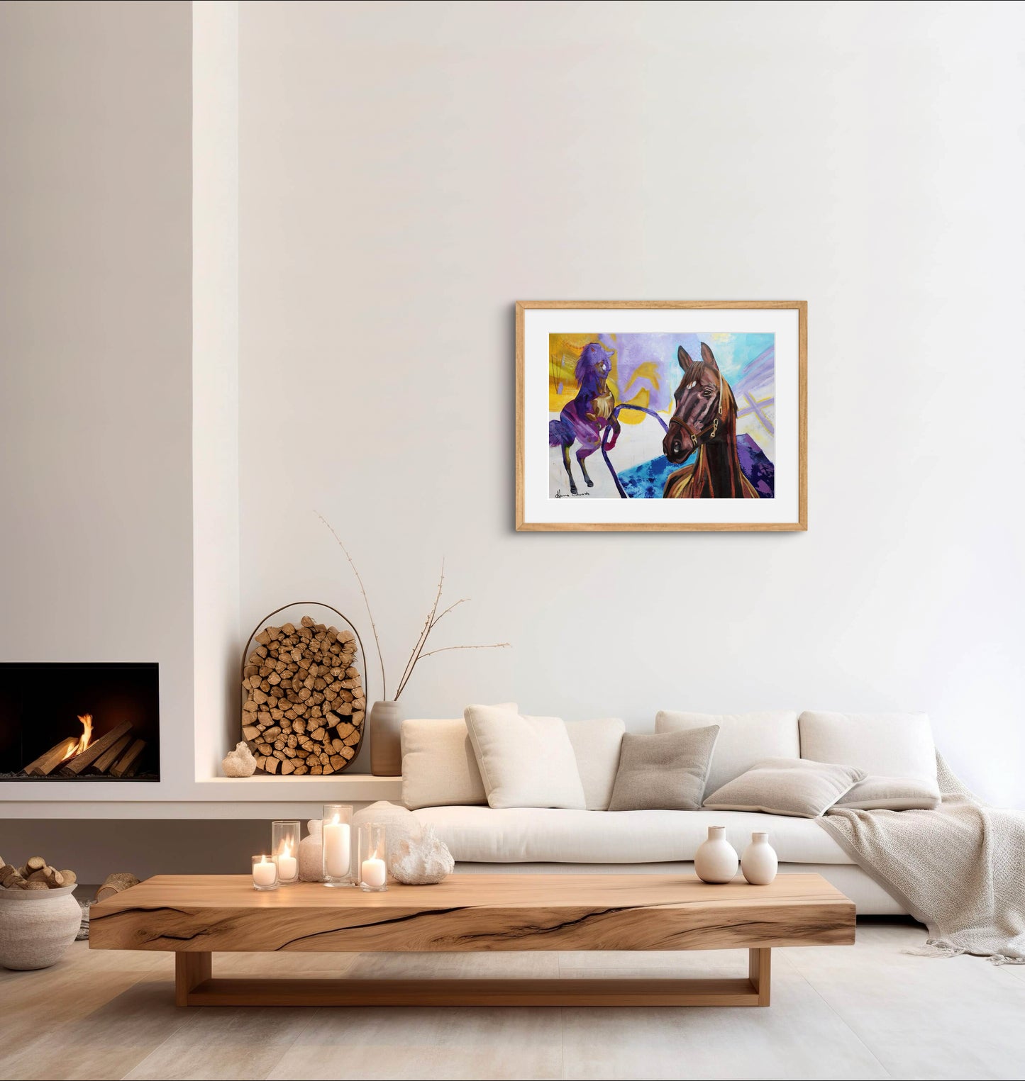 Styled scene picture in mock up frame