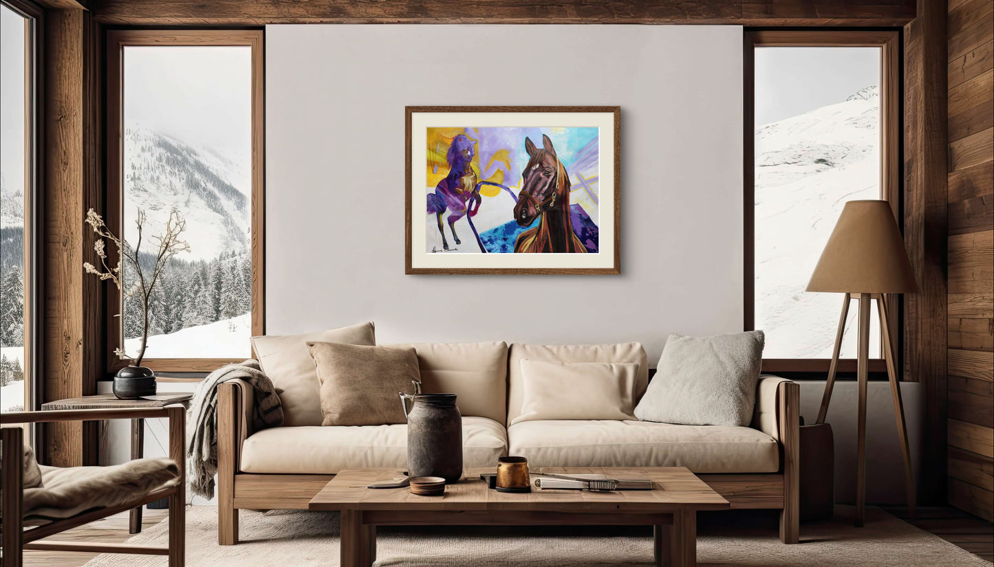 Styled scene picture in mock up frame