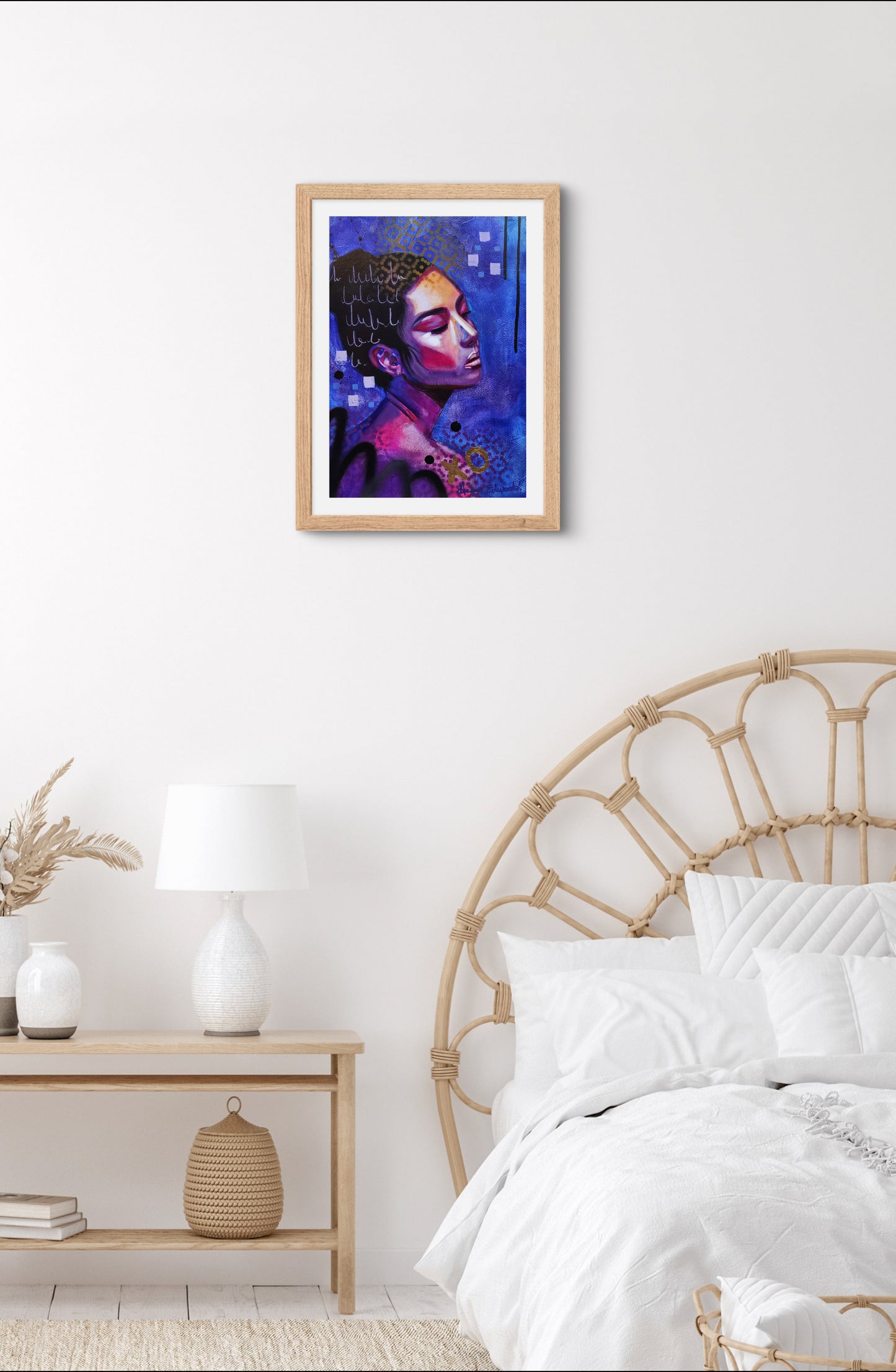 Styled scene picture in mock up frame