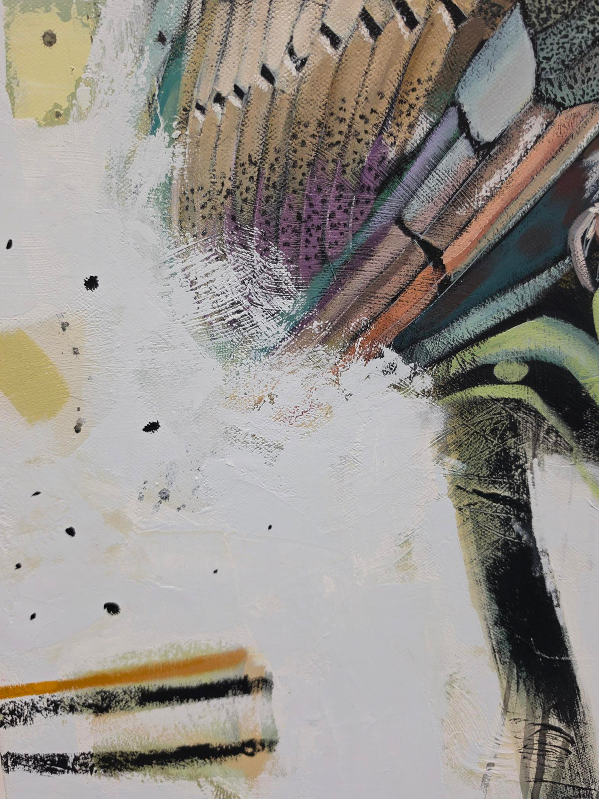 close up of owls feathers and abstract elements