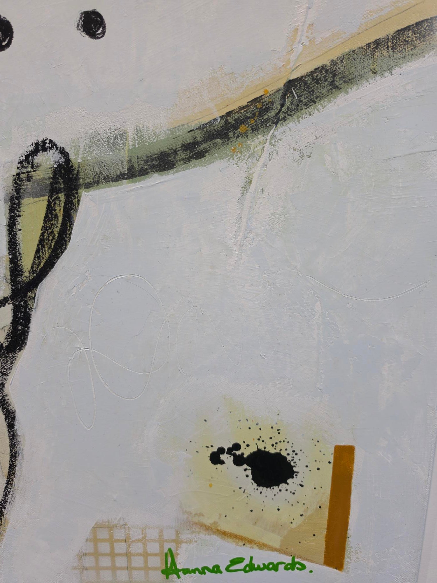 close up with artst Hanna Edwards signature