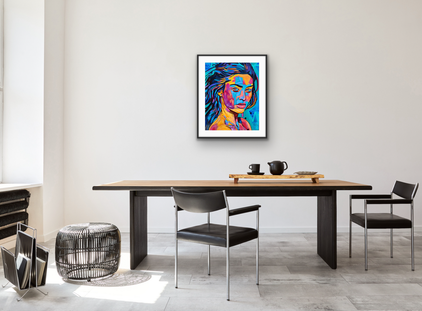 Colourful woman portrait styled scene 1
