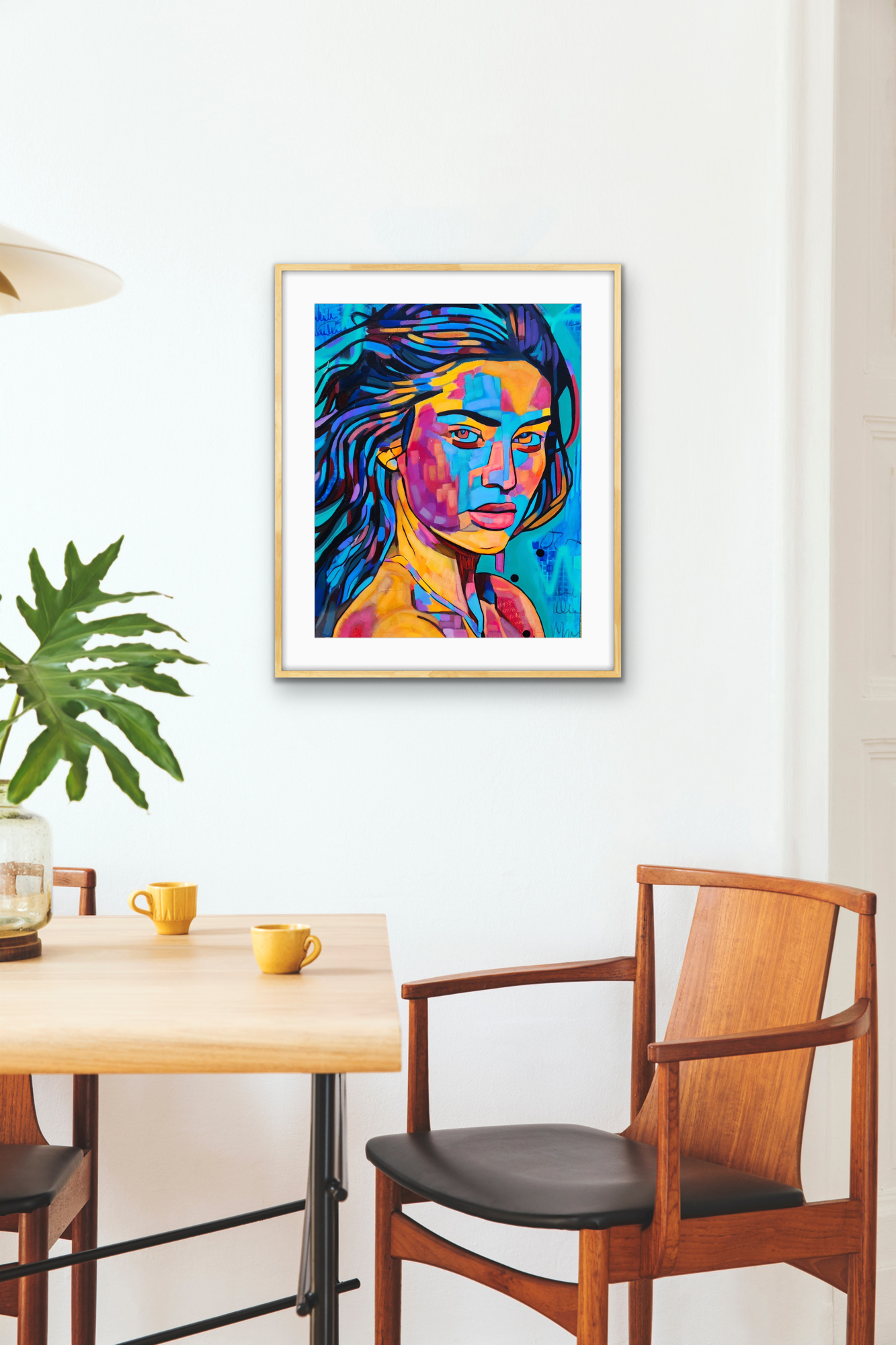 Colourful woman portrait styled scene 3
