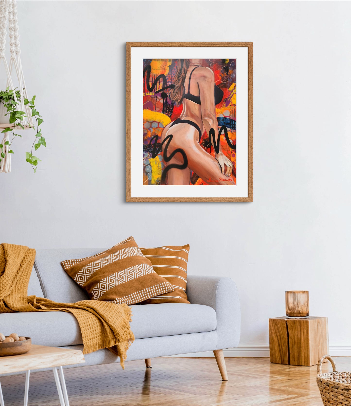  Styled scene in mock up frame
