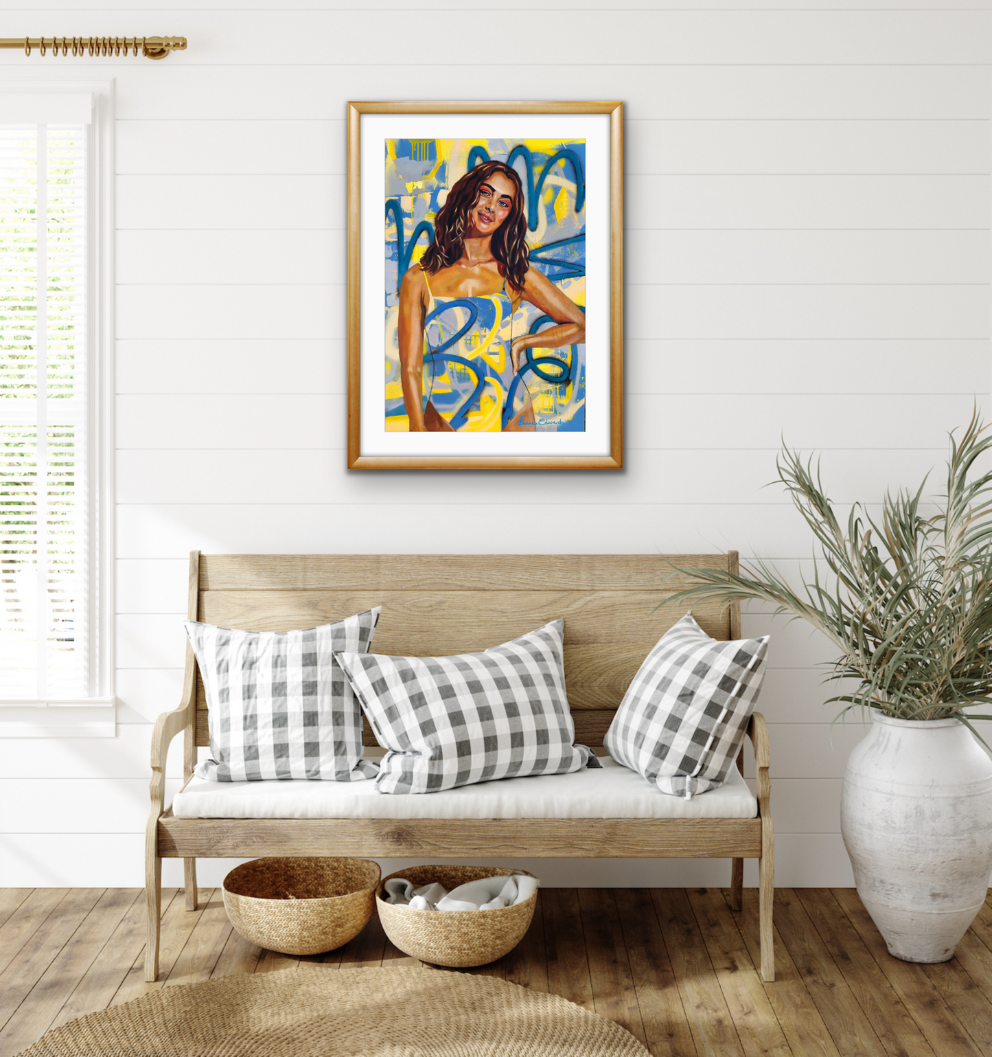 Styled scene picture in mock up frame