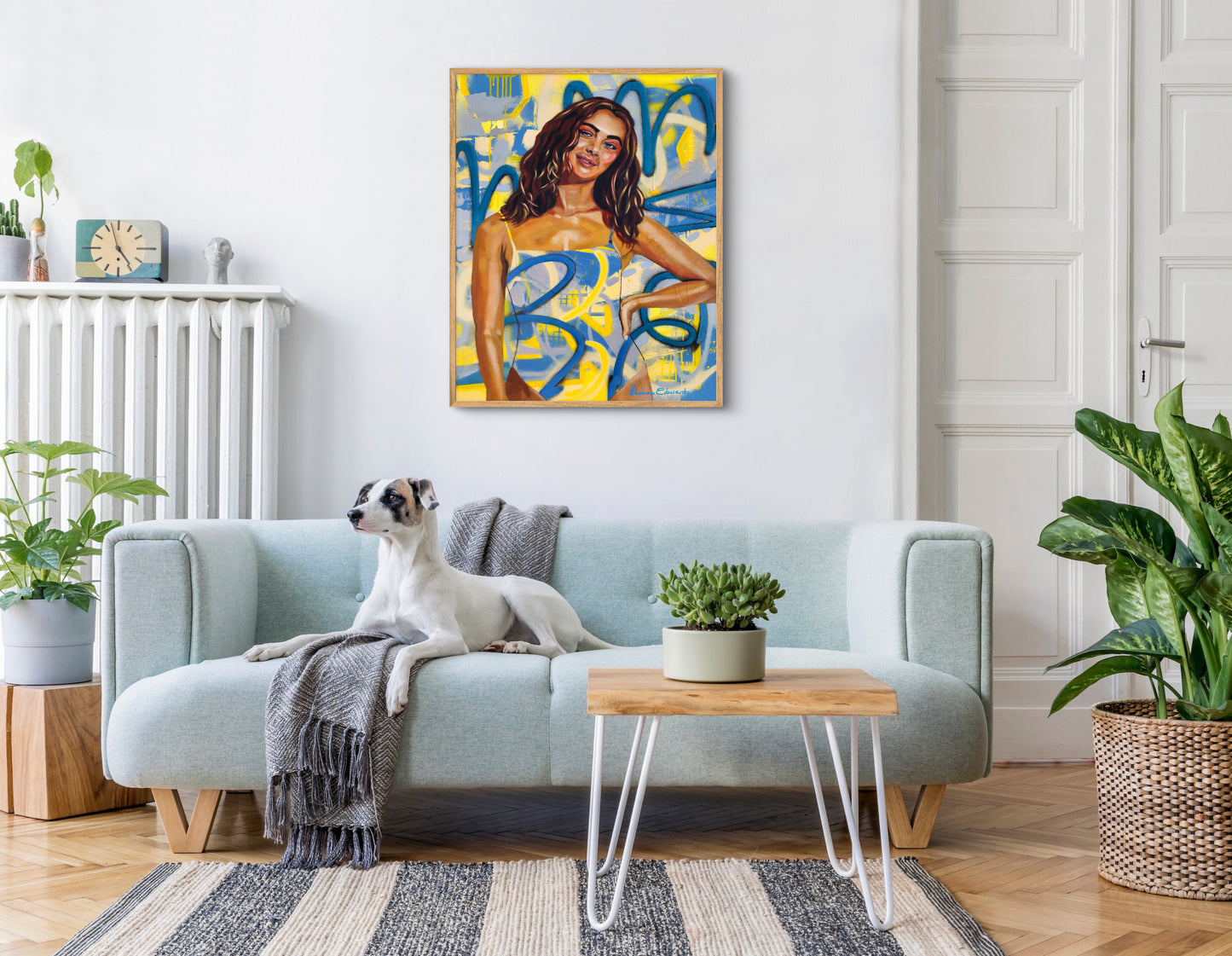 Styled scene picture in mock up frame