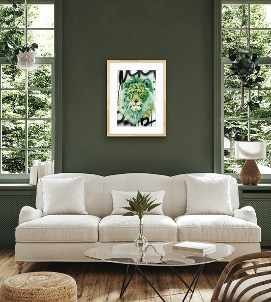 Styled scene painting in mock up frame