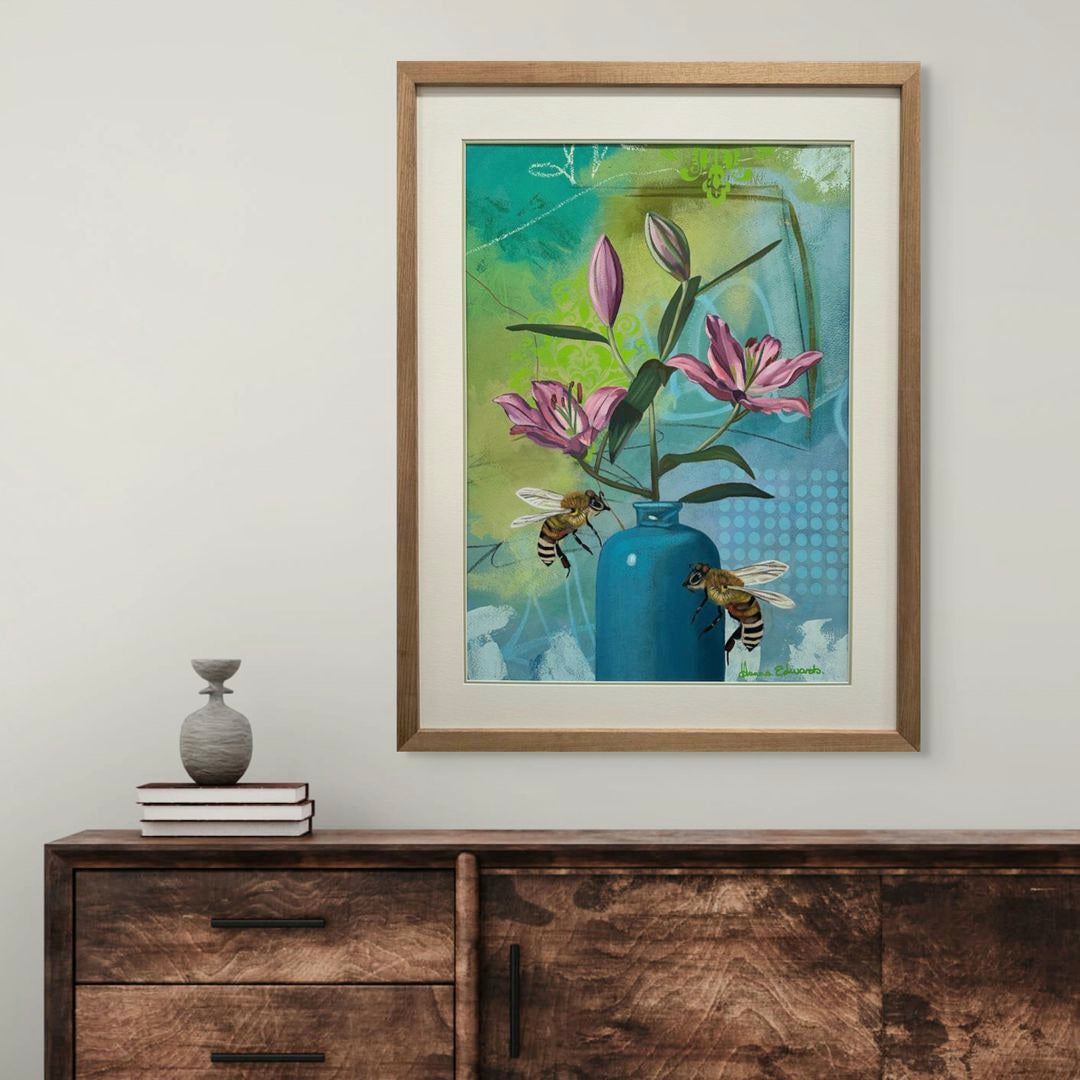 "Bloom in New Ways" Original Mixed Media Oil Painting